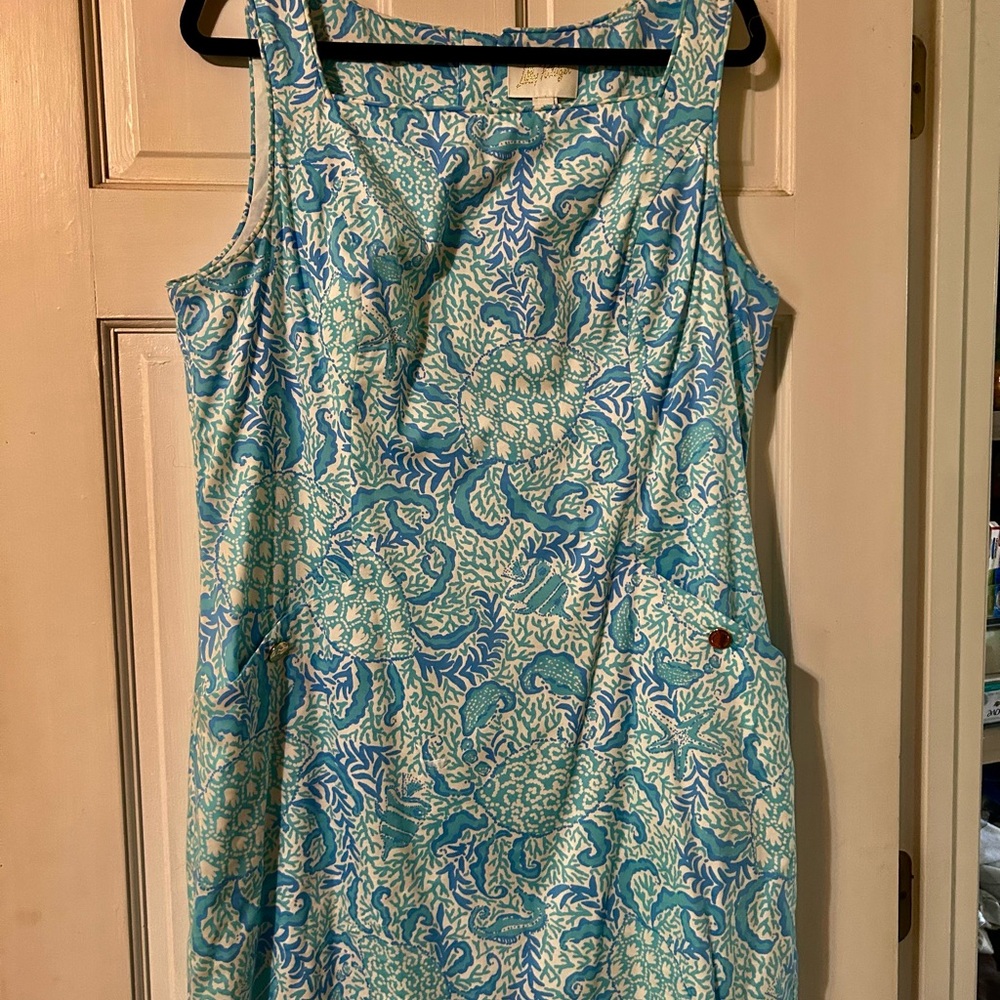 Lilly Pulitzer Blue and White lined dress